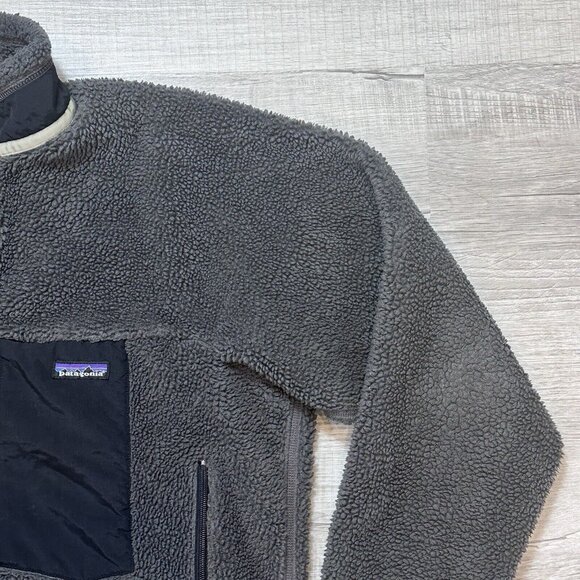 Patagonia Mens Large Retro-X Cardigan Deep Pile Fleece Jacket Full Zip Gray - Picture 4 of 9